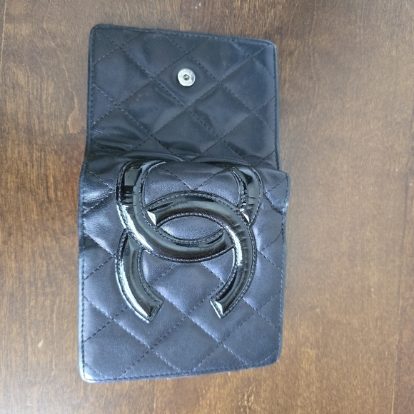 Authentic Chanel Quilted Lambskin Black Pink Wallet Women Coin Pouch Luxury - Picture 6 of 16